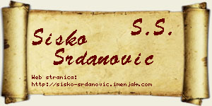 Sisko Srdanović vizit kartica
